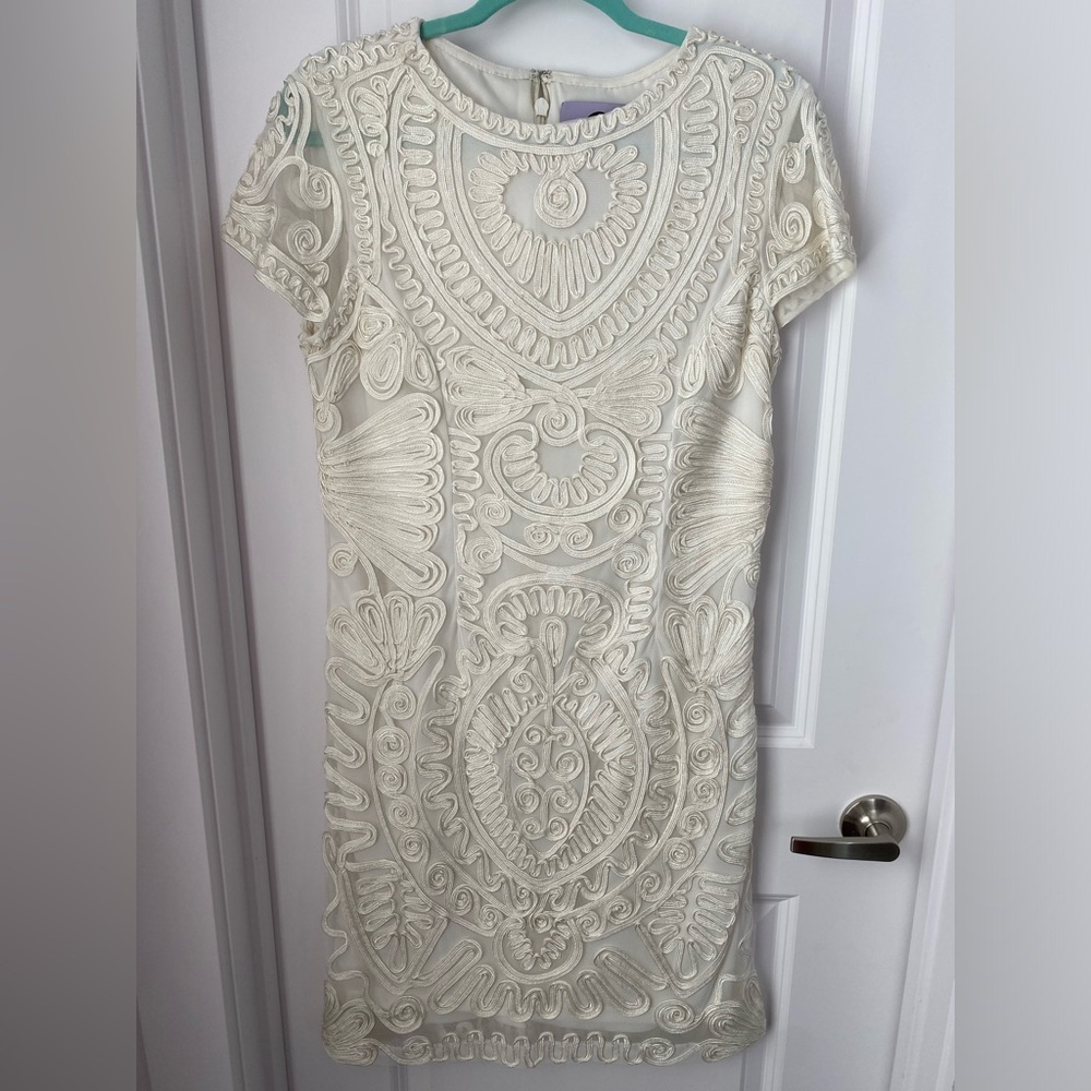 JS Collection Lace Cap Sleeve Dress